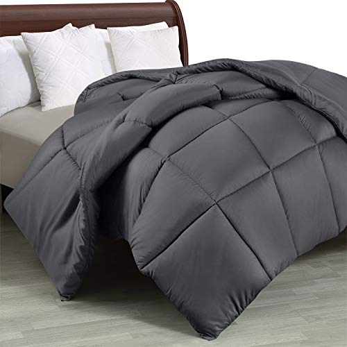 Product Cover Utopia Bedding Comforter Duvet Insert - Quilted Comforter with Corner Tabs - Box Stitched Down Alternative Comforter (Queen, Grey)