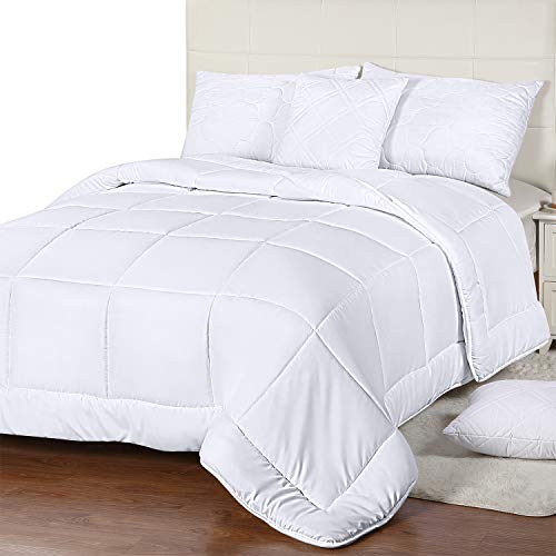 Product Cover Utopia Bedding All Season Down Alternative Quilted Comforter Queen - Hotel Collection Queen Duvet Insert with Corner Tabs - Machine Washable - Duvet Insert Stand Alone Comforter - Queen/Full - White