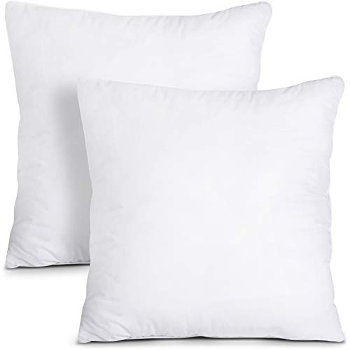 Product Cover Utopia Bedding Throw Pillows Insert (Pack of 2, White) - 20 x 20 Inches Bed and Couch Pillows - Indoor Decorative Pillows