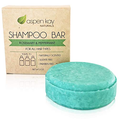 Product Cover Solid Shampoo Bar, Made With Natural & Organic Ingredients, Sulfate-Free, Cruelty-Free & Vegan 3.2 Ounce Bar (Rosemary Mint)