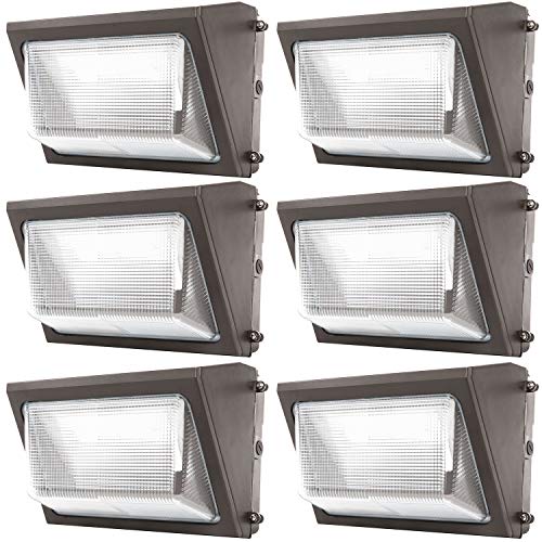 Product Cover Sunco Lighting 6 Pack 80W LED Wall Pack, Daylight 5000K, 7600 LM, HID Replacement, IP65, 120-277V, Bright Consistent Commercial Outdoor Security Lighting - ETL, DLC
