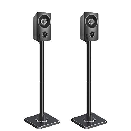 Product Cover Mounting Dream Speaker Stands - Bookshelf Speaker Stands for Bose, Polk, JBL, KEF, Sonos, Sony and Others, Set of 2 Satellite Speaker Stands with Wire Management (11LBS Capacity Per Stand)