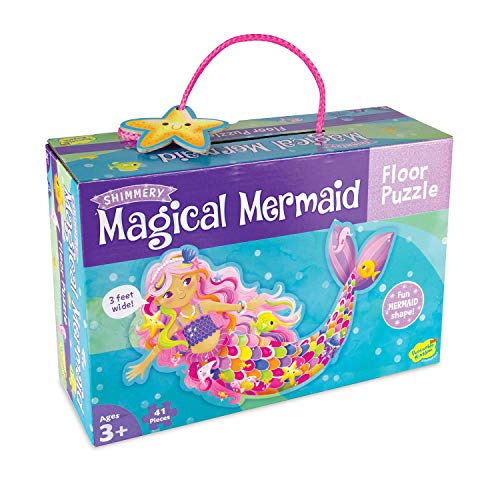 Product Cover Peaceable Kingdom Shimmery Magical Mermaid Floor Puzzle