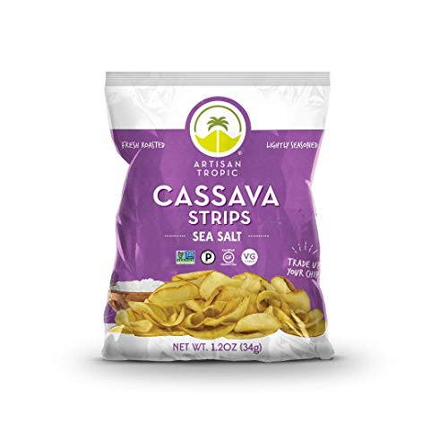 Product Cover Artisan Tropic Cassava Strips - Your Tasty and Healthy Snack Alternative - Paleo, Gluten Free, Vegan, Non-GMO - Made With Sustainable Palm Oil (Sea Salt, 1.2 oz|4 pack)