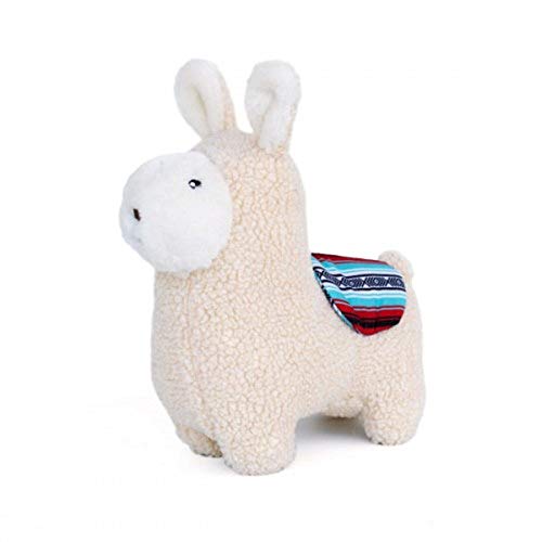 Product Cover ZippyPaws - Storybook Snugglerz Squeaky Dog Toy with Stuffing - Liam The Llama