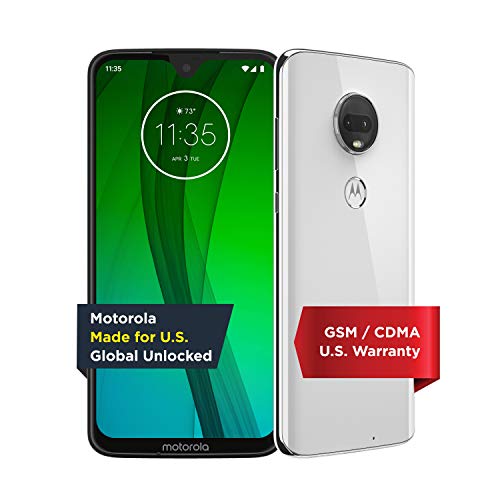 Product Cover Motorola Moto G7 - Unlocked - 64 GB - Clear White (US Warranty) - Verizon, AT&T, T-Mobile, Sprint, Boost, Cricket, & Metro - PAE00010US