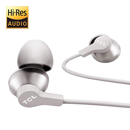 Product Cover TCL Elit100 in-Ear Earbuds Hi-Res Wired Noise Isolating Headphones with Built-in Mic - Cement Gray