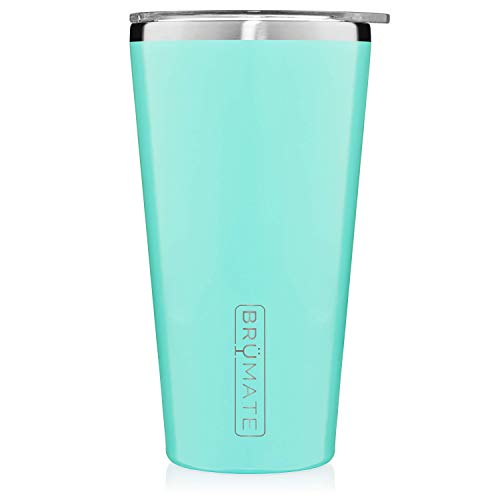 Product Cover Brümate Imperial Pint 20oz Shatterproof Double Wall Vacuum Insulated Stainless Steel Travel & Camping Mug for Beer, Cocktails, Coffee & Tea with Splash-Proof Lid for Men & Women (Aqua)
