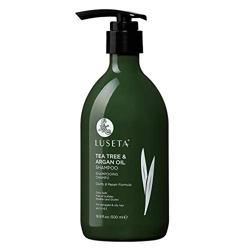 Product Cover Luseta Tea Tree Oil Shampoo - Natural Anti Dandruff Treatment for Dry and Damaged Hair, Sulfate Free & Safe for Color Treated Hair 16.9oz