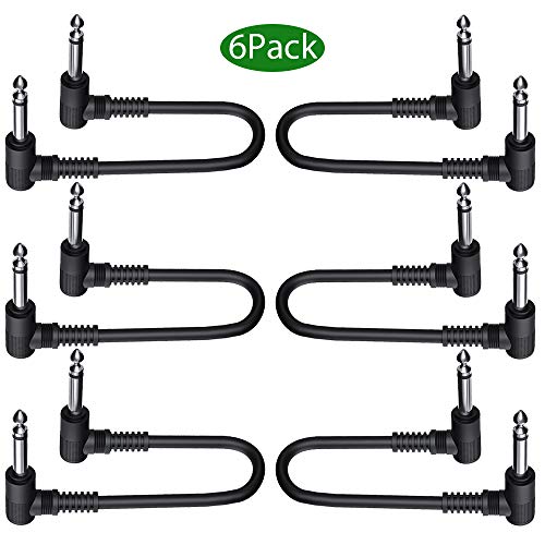 Product Cover Luvay 6-Pack Guitar Patch Cables, Guitar Effect Pedal Cables (length: 6inch)