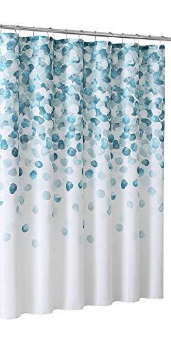 Product Cover VCNY Modern Fabric Shower Curtain: Geometric Cascading Pattern of Blue, Teal, Turquoise, Aqua, and White