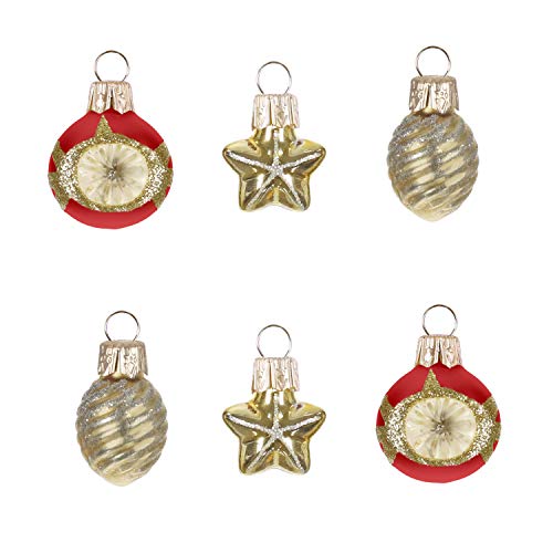 Product Cover Hallmark Keepsake Christmas Ornaments 2019 Miniature Decorative Baubles Glass Set of 6, Mini Set