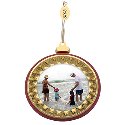 Product Cover Hallmark Keepsake Christmas Ornament 2019 Dated A Memorable Year Photo Frame, Metal