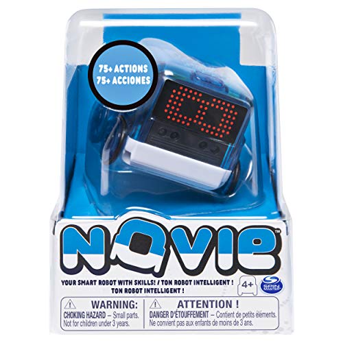 Product Cover Novie Interactive Smart Robot for Kids with Over 75 Actions & Learns 12 Tricks, Blue