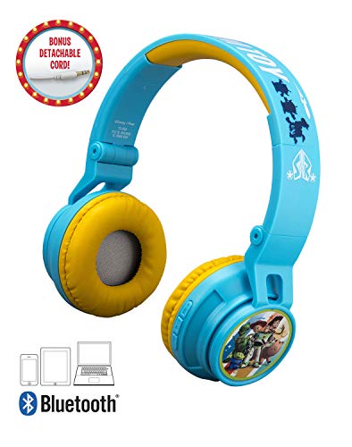 Product Cover eKids B50 Toy Story 4 Kids Bluetooth Headphones for Kids Wireless Rechargeable Foldable Bluetooth Headphones with Microphone Kid Friendly Sound & Bonus Detachable Cord