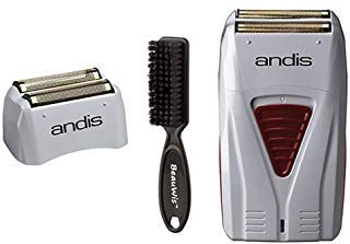 Product Cover Andis Cordless Men's Long Lasting Lithium Battery Titanium Foil Shaver Bundled with Replacement Foil Assembly and a BeauWis Brush