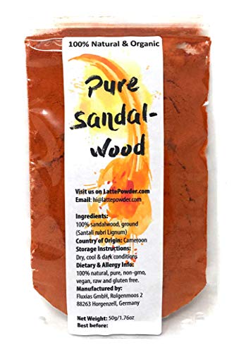 Product Cover Pure Sandalwood Powder - Organic Sandalwood Dust - Culinary Grade, Raw, Vegan, Non-GMO, Natural (Coralwood, Padauk)