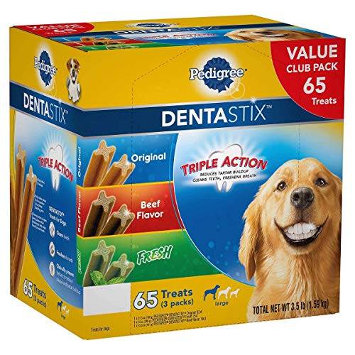 Product Cover Pedigree Dentastix Treats Variety Pack (65Count/ 3.5 Lbs), 3.5 Lb
