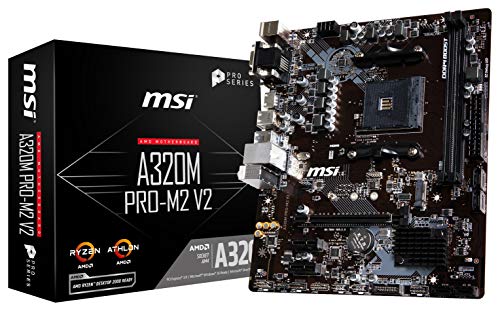 Product Cover MSI ProSeries AMD A320 Ryzen 1st and 2ND Gen AM4 DDR4 HDMI DVI VGA M.2 USB 3 Micro-ATX Motherboard (A320M PRO-M2 V2)