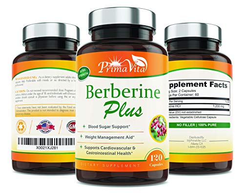 Product Cover Berberine Plus, 1200mg,100% Pure, Ultra Strength, 60 Day Supply, 120 Veggie Capsules