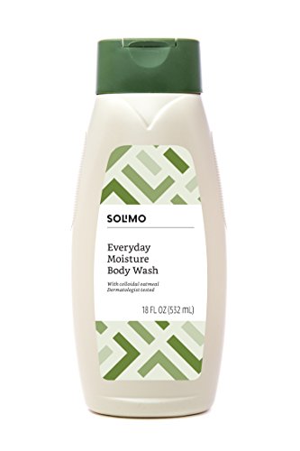 Product Cover Amazon Brand - Solimo Everyday Moisture Body Wash with Colloidal Oatmeal, 18 Fluid Ounces