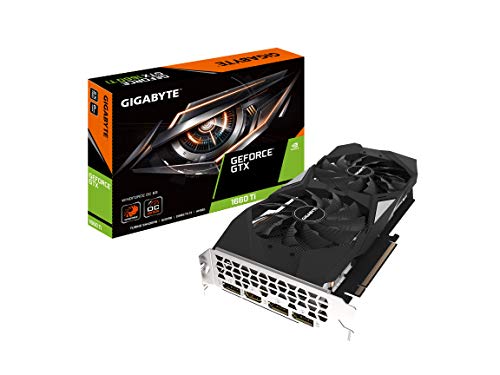 Product Cover GIGABYTE GeForce GTX 1660 Ti Windforce OC 6G 192-bit GDDR6 DisplayPort 1.4 HDMI 2.0B with Windforce 2X Cooling System Graphic Cards- Gv-N166TWF2OC-6GD