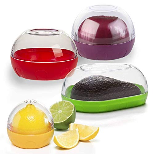Product Cover Happy Sales HSVK4, Onion, Tomato, Citrus, and Avocado Keeper 4-piece Bundle. BPA FREE