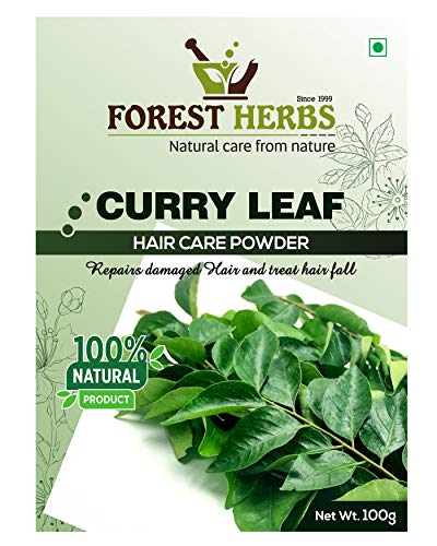 Product Cover Forest Herbs 100% Natural Organic Curry Leaves Powder (Sun Dried & Stemless) for Strong and Shiny Hair 100Gms