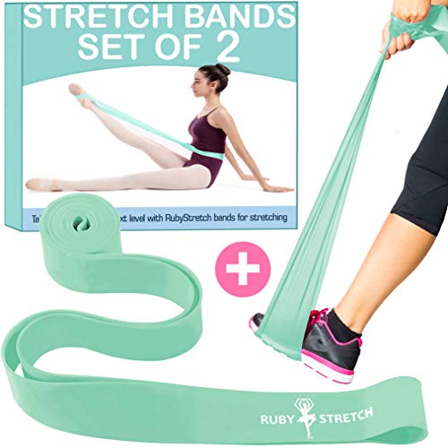 Product Cover Stretch Bands for Ballet 2 Exercise Resistance Bands for Dance and Ballet, Resistance Bands for Stretching, Leg Stretcher for Dance and Gymnastics, Fitness Band, Ballet Gifts for Girls
