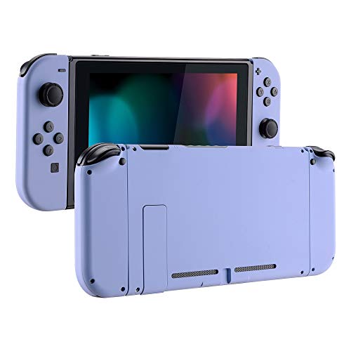 Product Cover eXtremeRate Soft Touch Grip Back Plate for Nintendo Switch Console, NS Joycon Handheld Controller Housing with Full Set Buttons, DIY Replacement Shell for Nintendo Switch - Light Violet