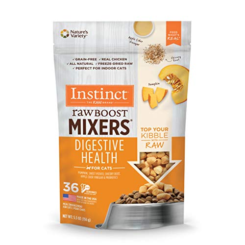 Product Cover Instinct Freeze Dried Raw Boost Mixers Grain Free Digestive Health Recipe All Natural Cat Food Topper by Nature's Variety, 5.5 oz. Bag