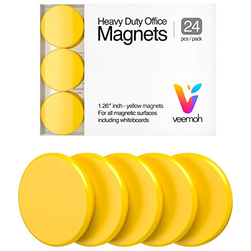 Product Cover 24-piece Veemoh Heavy duty Office magnets pack - Office, Kitchen, Refrigerator, Whiteboard magnet set