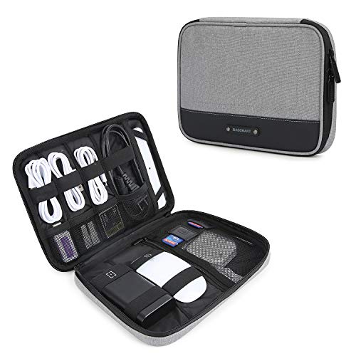 Product Cover BAGSMART Electronic Organizer Travel Cable Organizer Electronics Accessories Cases for 7.9'' iPad Mini, Cables, Chargers, USB, SD Card