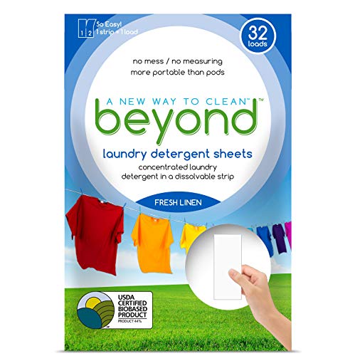 Product Cover Beyond Concentrated Laundry Detergent Sheets (Laundry Detergent Strips) Fresh Linen Scent (Pack of 32)