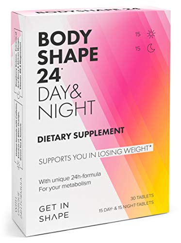 Product Cover BODYSHAPE 24 Day & Night - 24H weight loss pills - Vegan metabolism booster for fast weight loss and fat loss - Weight loss for women by GET IN SHAPE