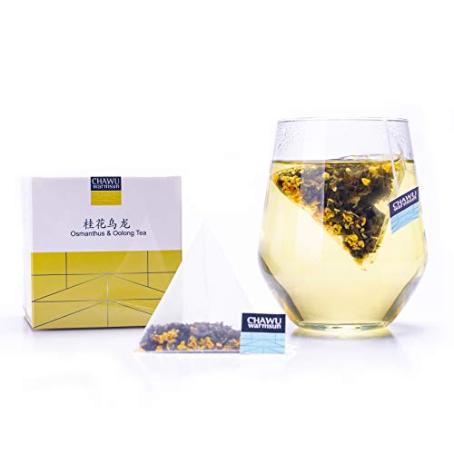 Product Cover Cha Wu-Osmanthus & Oolong Tea Bag,16 Tea bags,8 Count/Boxs(Pack of 2),Natural Osmanthus with Light Roasting TieGuanYin Oolong Tea Loose Leaf