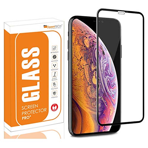 Product Cover OpenTech® Edge to Edge Tempered Glass Screen Protector for Apple iPhone Xs MAX with Installation Kit