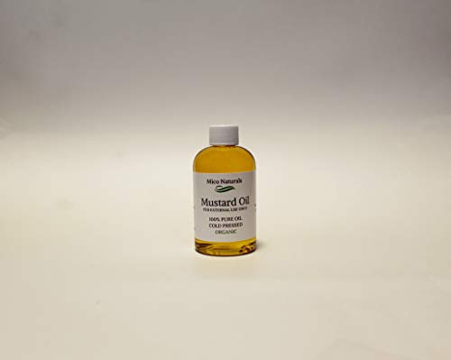 Product Cover Organic Mustard Oil Cold Pressed 100% Pure 4 fl. oz. by Mico Naturals