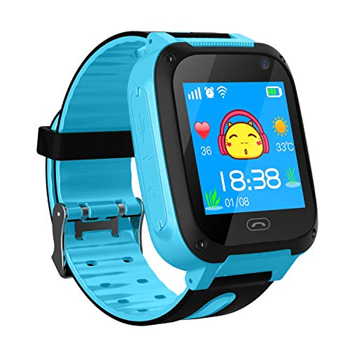 Product Cover Jsbaby Kids Smart Watch Phone smartwatches for Children with GPS Tracker sim Card Anti-Lost sos Call Boys and Girls Birthday Compatible Android iOS Touch Screen Voice Chat Remote Camera