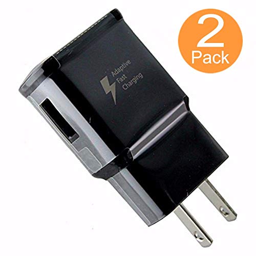 Product Cover Adaptive Fast Charging Wall Charger Adapter Compatible Samsung Galaxy S6 S7 S8 S9 S10 / Edge/Plus/Active, Note 5,Note 8, Note 9,LG G5 G6 G7 V20 V30 ThinQ Plus EP-TA20JBE Quick Charge (2 Pack)