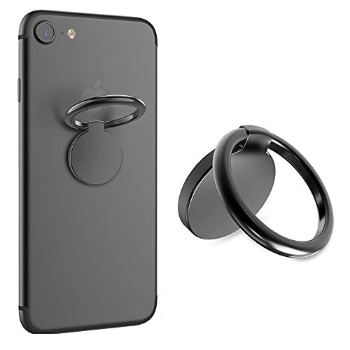 Product Cover VASIVO Finger Ring Stand 360 Rotation Cell Phone Ring Stand Holder for for iPhone 7 7 Plus 6S 6, Galaxy S6 S7 S8 S8 Plus and Other Smartphones (Gunmetal)