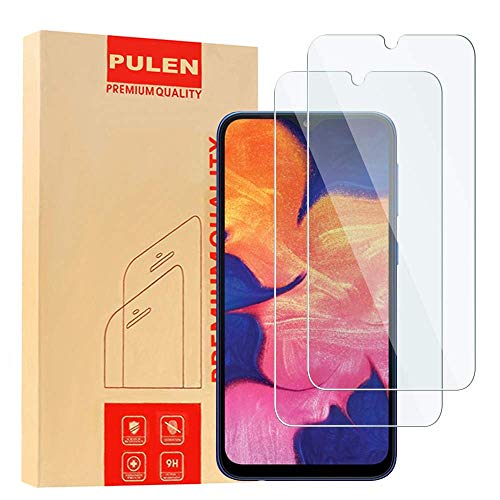 Product Cover [2 Pack] PULEN for Samsung Galaxy A10 and Galaxy M10 Screen Protector,HD Bubble Free Anti-Fingerprints 9H Hardness Tempered Glass