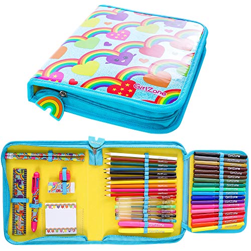 Product Cover GirlZone: Jumbo Arts and Crafts Filled Stationery Pencil Case for Girls