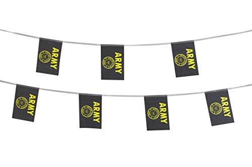 Product Cover TSMD 100 Feet US Army Gold Crest Flag Small Mini United States Military Polyester Flags Banner,Decorations Supplies for Army Party Events Celebration
