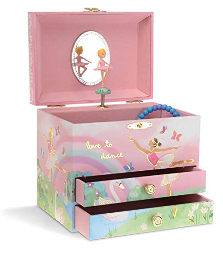 Product Cover Jewelkeeper Ballerina and Rainbow Musical Jewelry Box with 2 Pullout Drawers, Swan Lake Tune