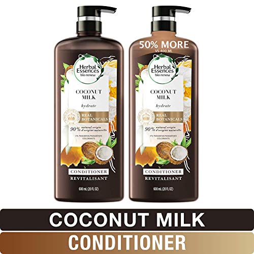 Product Cover Herbal Essences, Conditioner With Natural Source Ingredients, Color Safe, BioRenew Hydrating Coconut Milk, 20.2 fl oz, Twin Pack