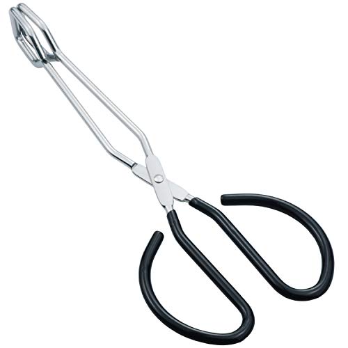 Product Cover HINMAY 10-Inch Kitchen Scissor Tongs with Comfort-grip Handle, Stainless Steel Scissor Cooking Tongs