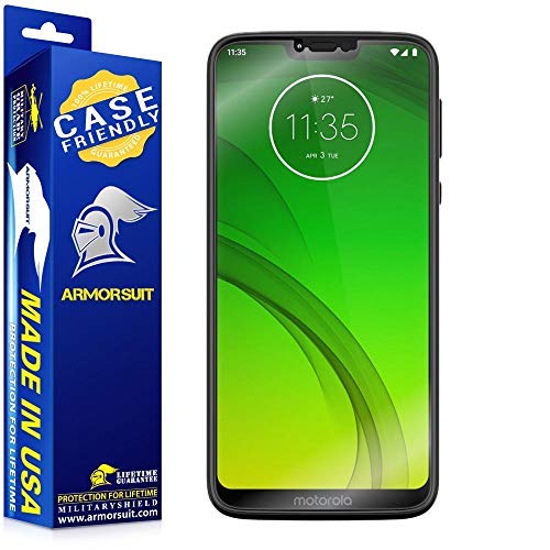 Product Cover ArmorSuit MilitaryShield [Case Friendly] Screen Protector for Motorola Moto G7 Power - Anti-Bubble HD Clear Film