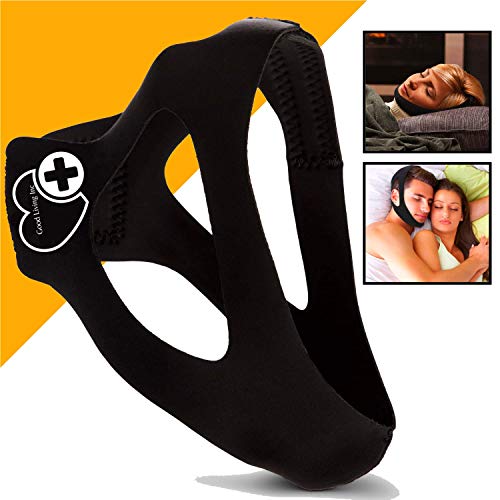Product Cover Good Living Inc Anti Snoring Chin Strap and CPAP Chin Strap - Advanced Triangle Design Snoring Solution - Fully Adjustable Snoring Aid for Men and Women