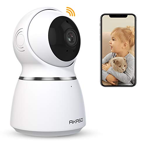 Product Cover AKASO Baby Monitor WiFi Camera, 1080P Pet Camera Dog Camera, 360°navigation, 3D Positioning, Indoor Home Security Camera, Pan/Tilt, Motion Detect & Alarm, 2-Way Audio, Privacy Secure, Motion Tracker